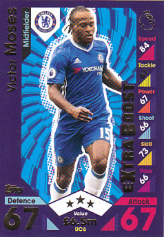 Victor Moses Chelsea 2016/17 Topps Match Attax Extra Update Card #UC6